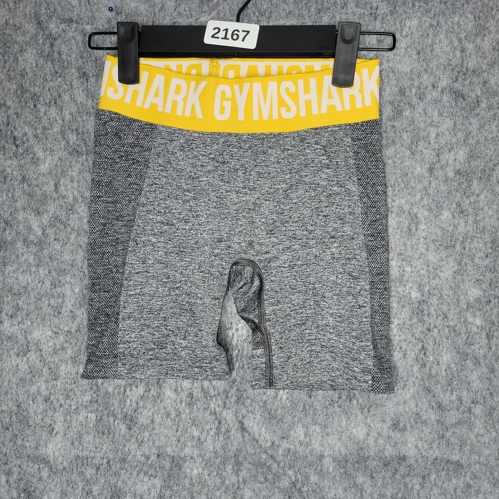 Gymshark Womens Shorts XS Gray Compression Tights Shaping Contour High Waist Gym